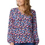 Sail To Sable XS Multicolor Geometric Blouse NWT Photo 0