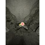 Ashley Taylor Vtg Slip Dress Sz M Lace Trim Floral Bow Black Whimsigoth V Photo 2