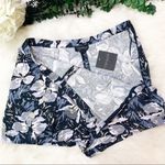 Topshop New  Size 6 Blue, Black Floral Flower Print Skort Photo 4