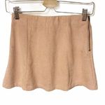 Brandy Melville John Galt  One Size Pink Velvet Mini Skirt Skater Faux Suede Photo 0