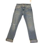 Hudson Women's Gray Krista Straight Crop Jeans Size 27 Roll Cuff Mid-Rise Photo 0