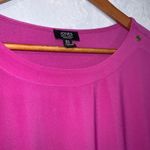Jones New York Fuchsia Cap Sleeve Silver Studs Round Neck Business Casual Top XL Photo 4