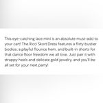 Show Me Your Mumu Black Ricci Skort Lace Dress Size Small NWT Photo 3