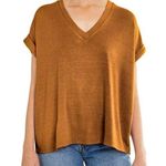 Mod Ref  Size large rust color Road curve V-neck blouse Photo 0