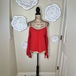 Paper Crane Burnt Orange Spaghetti Strap Cold Shoulder Blouse Size Small Photo 1