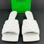 Bottega Veneta Padded Quilted White Leather Kitten Heel Mule Sandals EU 39.5 Photo 10