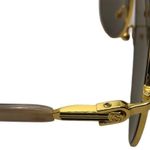 Gucci 59 MM Slim Metallic Frames Contrast Temples Classic Aviator Sunglasses Photo 7