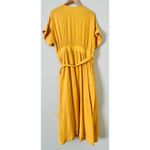 Marine layer Valencia Wrap Dress Golden Yellow Women's Large Adjustable Gauze Photo 4