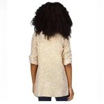 Michael Kors  Brown‎ Cuffed Sleeve 3/4 Sleeve Button Down Shirt​ Photo 1