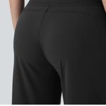 Halara NWT  softly zero mid rise drawstring straight tapered leg cool touch yoga Photo 4