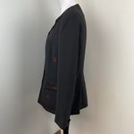 Vintage Emily Black Red Floral Embroidered Beaded Evening Jacket Size 12 Photo 5