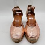 Toni Pons Espadrilles Womens EU 36 US 6 Metallic Rose Gold Wedge Ankle Strap Photo 4