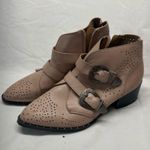 Qupid  Spring Nude Studded Western Bootie Size 7 Photo 10