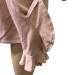 Como vintage  French Terry Mauve Long Sleeve Ruffled Sleeve Crew Neck Top Large Photo 3