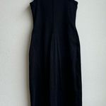 Everlane  90’s Ribbed Scoop Racerback Tank Black Midi Dress Black Size Small Photo 4