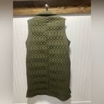 SheIn  Curve Sleeveless Quilted Olive Green Long Puffer Vest Sz 1X Pockets warm Photo 1