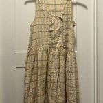 Vintage 90’s Jukebox Drop Waist Plaid Double Breasted Plaid Cotton Dress Nepal Size M Photo 0