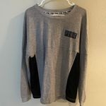 PINK - Victoria's Secret PINK Grey and Black Leather Long Sleeve Photo 0