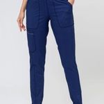 Cherokee Revolution Joggers Scrubs Blue Elastic Waistband Drawstring Pockets S Photo 0