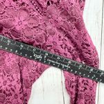 Sophie Rue Shirt Women Size Large Burgundy Lace Trim Detail Long Sleeve Blouse Photo 4