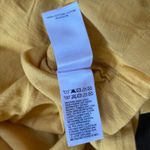 Lucky Brand  Women's Yellow Cotton Wrap Top Puff‎ Sleeves Tie Waist - M NWOT Photo 7