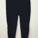 Athleta Black High Waisted Mind Over Mat Capri Cropped Athletic Workout Leggings Photo 1