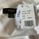 AQUA White Embroidered Lace One Shoulder Cocktail Dress Size 4 Sleeveless Midi Photo 8