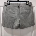Hinge Seattle Designer Gray Wool Blend Dress Shorts with Button Detail Size 4 Photo 4