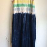 Lands End Womens Rainbow Tie Dye Cotton Jersey Swim Cover SIZE M Medium Pride Blue Photo 1