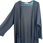 MNG Basics Size 8 Duster Cardigan Black Floor Length Long‎ Sleeve Pockets Casual Photo 2