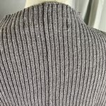 Free People FP Beach Gray Ribbed Knit Cropped Short Sleeve Sweater Top Small Photo 10