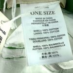 Madewell NWT  Women's Contrast Stitch White/Green Poplin Cotton Bucket Hat OS Photo 3