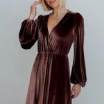 Baltic Born  Sadie Dusty Plum Velvet Sz XS Dress Maxi NWT Bridesmaid Holiday Photo 2