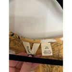 Roxy Top Womens Large Like Gold Faux Wrap Blouse Yellow Black Crop Long Sleeve Photo 4