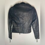 Lulus  Up on a Tuesday Black Vegan Leather Jacket NEW size small Photo 13