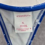 Xhilaration 02.  Red White Blue Padded Star Stripe Tie Bikini Swimwear Top XL Photo 5