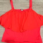 Venus Plus size 3X coral Red off-the-shoulder ruffle top Photo 3