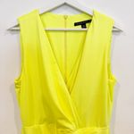 Black Halo ‎ Oakley Ruched Dress Yellow Women's Size 10 Photo 3