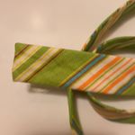 Ralph Lauren Vintage Y2K Ralph green striped linen double ring belt, size large Photo 2