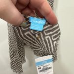 J. McLaughlin  Reed Scarf NEW $98 100% Wool Shaw‎ Gray White Geometric Pattern Photo 3