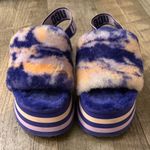 UGG  Disco Marble Slide Slippers Sheepskin Violet Night Purple Tie Dye Photo 5