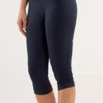 Lululemon In The Flow Crop Heathered Inkwell‎ Size 4 Seamless Ruched Yoga Photo 0