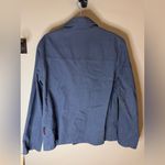 Tripp NYC  Gray Double-Breasted Cotton Jacket - Military Style Pea Coat L Photo 2