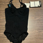 Bali NEW 36B Black Bodysuit All Over Slimming Lace Smooth Shaper NWT Photo 0