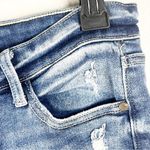 Judy Blue  Blue Denim Straight Fit Ripped Distressed High Rise Jeans, Size 28 Photo 8