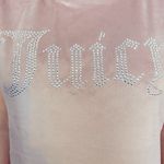 Juicy Couture 👑 Pink Velvet Fleece Bling Silver Rhinestone Logo Sleep Shirt Y2K Photo 4