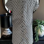 Sugar Lips  Black & White Diamond Pattern Short Sleeve Sheath Dress Size 6 Photo 3
