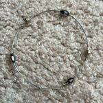 Women’s vintage dainty two tone crystal bangle bracelet one‎ size Silver Photo 4