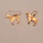 Wild Bryde Gold Toned Horse Earrings Photo 1