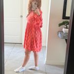 BP  Plaid babydoll dress XSMALL balloon sleeves long sleeves orange pink NWT Photo 5